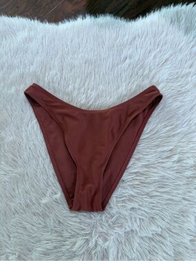 wild fable High-Cut Bikini Bottom in Deep Rust